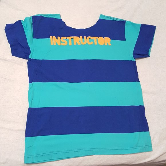 2/$20 Zumba Modified Cut Instructor Stripe Colourblock Shirt with Pocket - Picture 3 of 15